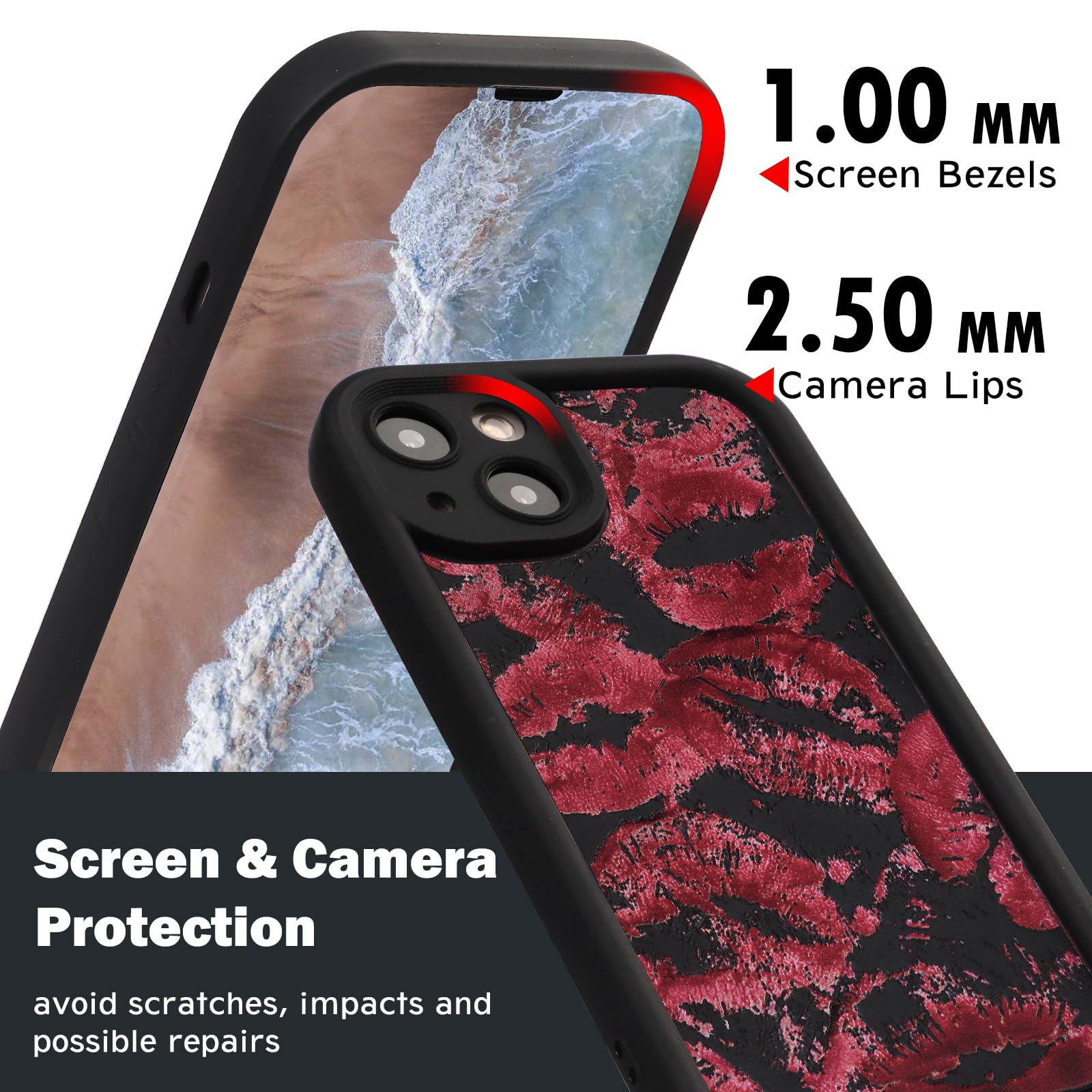 Amazon.com: TRADAY Red Kiss Phone Case Compatible with iPhone 16